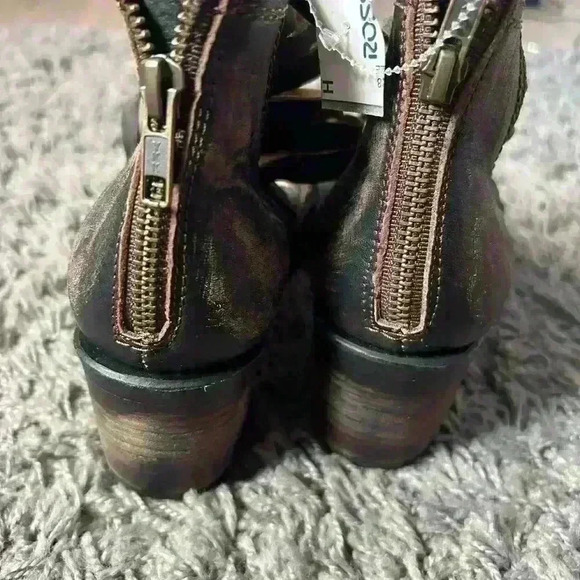 Freebird Sabra Brown Distressed Leather Boot Size 11 - Picture 9 of 12